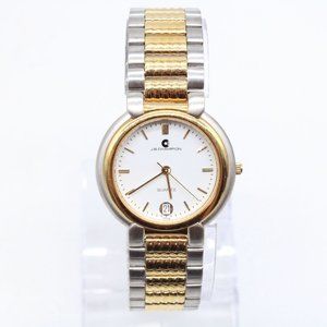 J.B Champion Watch Mens Mult-Tone Stainless Steel Quartz Classic White Dial